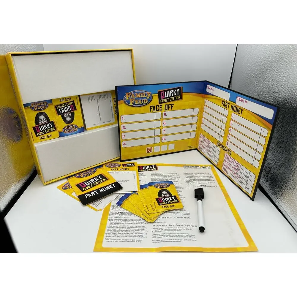 Family Feud Board Game, Quirky Family Edition, Adult Game for Ages 16 and up